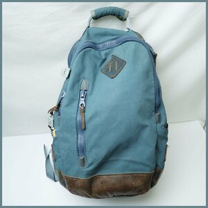 ★VISVIM/ビズビム BALLISTIC 20L バックパック/ライトグリーン/ナイロン×レザー/リュックサック&1019600341