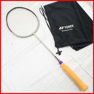 ★YONEX/ヨネックス バドミントンラケット MUSCLE POWER 80/全長約67cm/シルバー×レッド/収納袋付き&1631000058