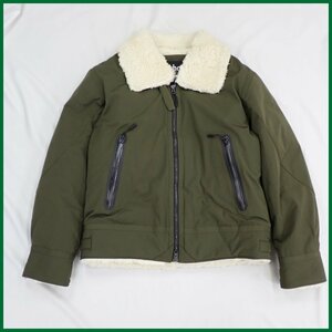 ★未使用 Schott/ショット B-3 中綿 フライトジャケット メンズL/カーキ/裏ボア/ロゴ/3172026/ミリタリー&0954500856