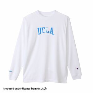新品 Champion チャンピオン UCLA 吸汗速乾 ロングスリーブ Tシャツ メンズ XL LL UCLA カレッジロゴ 白 定価5,280円 ホワイト 長袖 ロンT