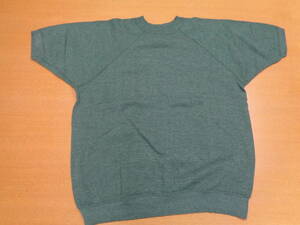 激レア！ 極上 60s SPORTSWEAR CRESLAN AND COTTON VINTAGE S/S SWEAT ラグラン半袖スウェット Made in U.S.A SIZE XL D. GREEN