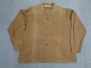  激レア！ 極上 50〜60年代 VINTAGE 鉄道系？ カバーオールジャケット ブラウン SIZE　L