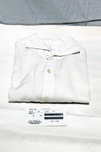 ほぼ未使用 gallipoli ホワイトレーベル 長袖 シャツ 麻 白 50サイズ XL ガリポリカ