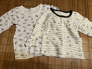 子ども服　肌着　中綿　秋冬　肌着　長袖 中古　100cm 2枚セット