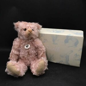 FG0925-71-3 steiff テディベア シュタイフ 1925 レプリカ ピンク Teddy Bear ぬいぐるみ 408731 全長33cm 80サイズ