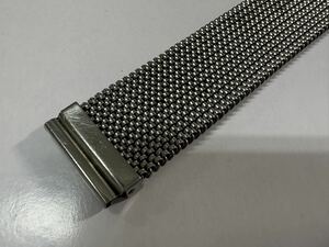 18mm エルミテックス　銀色　伸縮　時計ベルト　中古品 ステンレスベルト stainless steel bracelet Italy EL.MI.TEX PAT.N'512850 126
