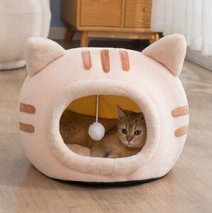  pink - cat bed .. house winter cat. bed ... warm . dog small size dog bed dome type cat bed .... cushion attaching . сolor selection possible 