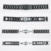 【サイズ調整無料！】 Swatch×OMEGA スウォッチ×オメガ 対応セラミックベルト ブラック Ｄバックル付き_画像6