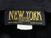 ＵＳＡ製 ニューヨークハット ＮＥＷＹＯＲＫＨＡＴ レザーハンチング Ｌ／ＸＬ 黒 ブラック ＮＹハット アメリカ製_画像8