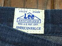 リー Ｌｅｅ × アメリカンラグシー AMERICAN RAG CIE 片耳 ひげ落ち ジーンズ ３０ ローライズ デニム パンツ ジーパン 日本製_画像3