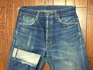 リーバイス ＬＥＶＩ’Ｓ ６６５０１ ビンテージ レプリカ ひげ落ち ジーンズ ｗ３４ ビッグＥ 赤耳 復刻 縦落ち デニム パンツ LVC 日本製