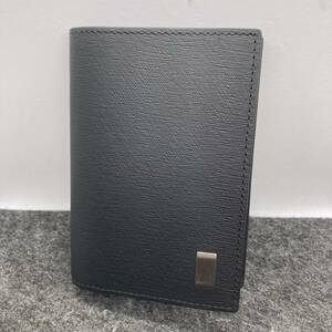 KO860□美品 dunhill ダンヒル 本革 レザー 名刺入れ カードケース 黒 ブラック