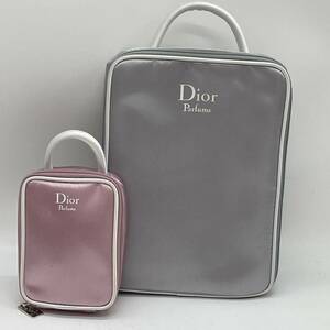 KO924□2点セット Dior parfums ディオール コスメポーチ アクセサリーポーチ ミラー付き トラベル 旅行