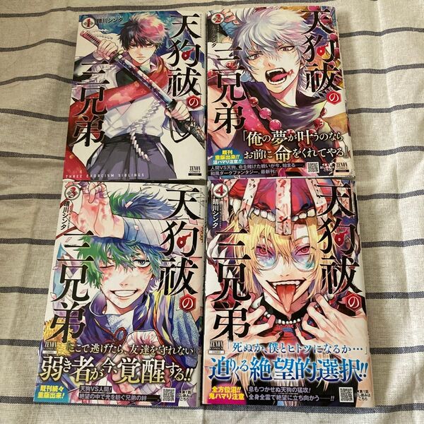 天狗祓の三兄弟 4冊セット 1巻 2巻 3巻 4巻 晴川シンタ