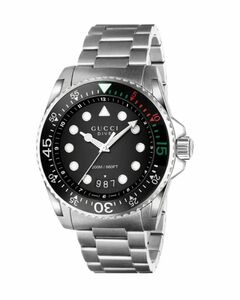 GUCCI YA136208 Swiss Dive ダイブ ブラック 腕時計　ダイバーズウォッチ　グッチ　メンズ