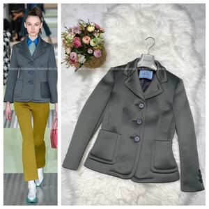  genuine article collection model Prada 3B lustre nochido tailored jacket 40 gray series PRADA