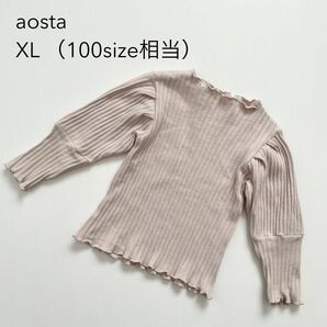 aosta リブメロートップス