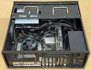 自作横置き型デスクトップPC（途中）Corei5-12400 / GeForce RTX3070 / DDR4-3200 64GB / SSD Gen3×4 1TB / ASUS B660-PLUS / HTPC