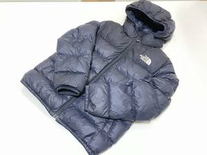 THE NORTH FACE ダウンジャケット 140 ネイビー キッズ ノースフェイス 中古 