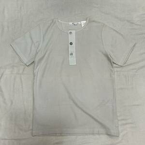 アメリカ製！新品未使用 NICE COLLECTIVE ナイスコレクティブ サーマル ヘンリーネック Tシャツ GREY M Made in USA