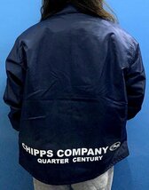 新品 CHIPPS COMPANY チップスカンパニー 肉厚 ナイロンサテン生地 レタード コーチジャケット スタジャン (XXLサイズ) 紺 ホットロッド_画像9