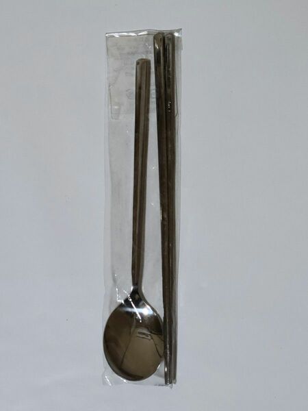 ステンレス製スプーンと箸のセット　スッカラ