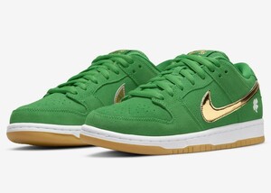 【新品】 NIKE SB DUNK LOW ST PATRICK'S SHAMROCK ナイキ ダンク スニーカー GREEN 27cm 新品