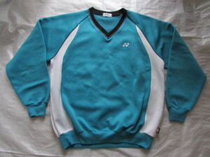  мужской O размер USED Yonex длинный рукав толстый футболка свитер Vne заднее крыло m жакет изумруд оттенок зеленого yonex 177~183cm