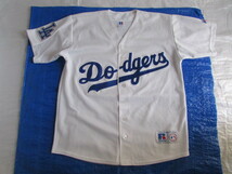 Lサイズ 当時物 ヴィンテージ ラッセル社製 MLB LA Dodgers ロサンゼルス ドジャース ユニフォーム ロゴ刺繍 背番号無し RUSSELL_画像1