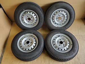 ◎A2038☆9ｍｍ山■2021年■トヨタ純正 タウンエース■13x5 PCD 100 x 4H +35■スタッドレス■GOODYEAR Ice Navi Cargo■165R13 8PR LT