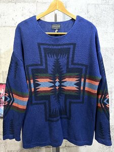 ペンドルトン BAYFLOW別注 ハーディング柄 コットン ニット 4 ネイビー PENDLETON セーター