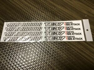 VOLK RACING TE37 tokyo time attack 黒字　ステッカー　デカール　（ボルクレーシング　RAYS TTA)