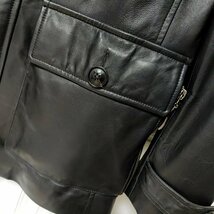 高品質 レザーコート■DCKMANY新品 羊革 本革 レザージャケット メンズ ライダース ジャケット 秋冬 防風 ブラック (L-XL程度)A7450-1_画像9