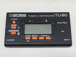 ◎BOSS TU-80 チューナー TUNER&METRONOME 電池付き ボス 動作品 86688◎！！