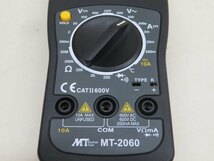 ◆マザーツール MT-2060 デジタルマルチメーター スタンド付き本体 電池/テスト棒２本(赤・黒)/カバー付き 動作品 86826◆！！_画像4