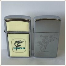 ○ 着火未確認 Zippo スリム ライター 2個 まとめて セット GUAM HAWAII イルカ ジッポー_画像1