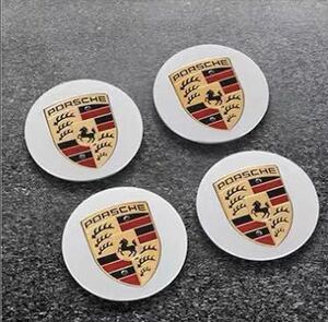 PORSCHE ポルシェ ホイールセンターキャップ 65mm 銀色