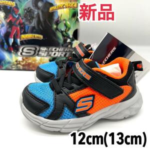 新品 未使用 SKECHERS スニーカー 12 13 男の子 靴 保育園　幼稚園　子供　幼児　シューズ　ベビー　赤ちゃん　外履き　公園　ブルー