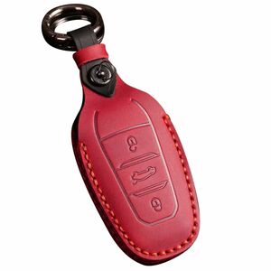  new goods prompt decision Peugeot Citroen original leather red leather key case key cover lifter 2008 208 3008 308 5008 508 307 407 RCZ C5 C6 DS3 DS4