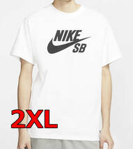 【新品】XXL ナイキSBロゴスケートボードTシャツ ホワイト CV7540-100_画像1