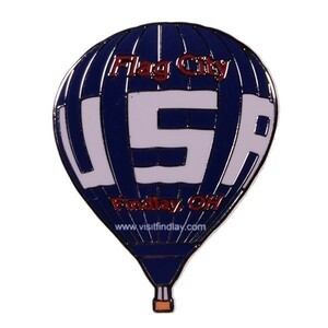 SI32 Flag City USA Findlay OH 気球 モチーフ ピンバッジ ピンズ バッジ USA アメリカ 米国 輸入雑貨