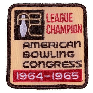 JA49 60s AMERICAN BOWLING CONGRESS LEAGUE CHAMPION 1964-1965 ボウリング ワッペン パッチ ロゴ エンブレム アメリカ 米国 USA 輸入雑貨