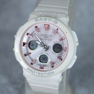 CASIO カシオ BABY-G 5568 BGA-2500 SHOCK RESIST タフソーラー マルチバンド6 レディース アナデジ 腕時計 ホワイト ピンク