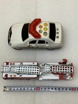 GXL8712 Morita モリタ　はしご消防車　1/54 Diapet／MARUKA マルカ パトカー 2台まとめ　現状品　1016_画像9