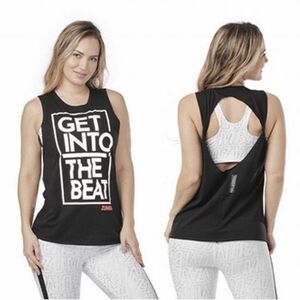 【正規品・新品】XSサイズ★ZUMBA・ズンバ★Shimmer Open Back Tank　BK