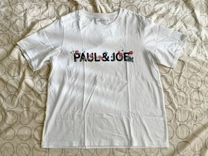 UNIQLO×PAUL&JOE ロゴプリントがかわいい薄手レディース半袖TシャツXL ホワイト UT
