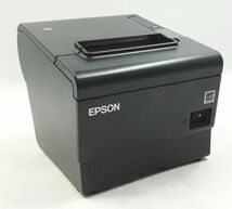 ▼■複数品 EPSON TM-T88VI MODEL M338A ブラック レシート プリンター USB/LAN/RS-232 紙幅80mm ACアダプタ付 印刷/動作OK【H23092612】_画像1