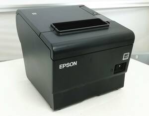 ■【交換用サブ機として】EPSON/エプソン TM-T88VI MODEL M338A ブラック レシートプリンタ USB/LAN/RS-232 ACアダプタ欠品 【H23101908】