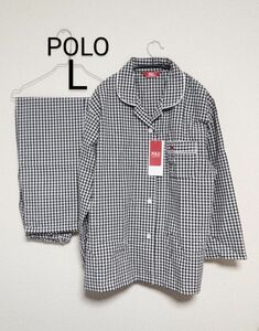 POLO ポロ サッカー素材 消臭テープ使用 長袖長ズボン シャツパジャマ Lサイズ 新品タグ付き