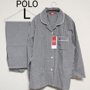 POLO ポロ サッカー素材 消臭テープ使用 長袖長ズボン シャツパジャマ Lサイズ 新品タグ付き